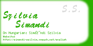 szilvia simandi business card